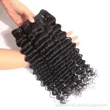 100% raw virgin brazilian human hair wave bundles , remy brazilian human hair bundles , loose Deep curly body wave virgin hair